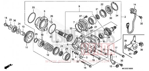 CROSS SHAFT VT750C8 de 2008
